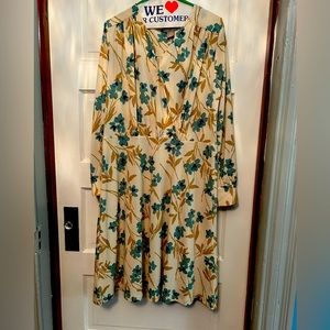 H&M Faux Wrap long sleeve dress